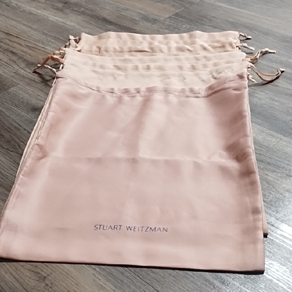 (6) Stuart Weitzman Blush Pink Dust Bags - Picture 3 of 5
